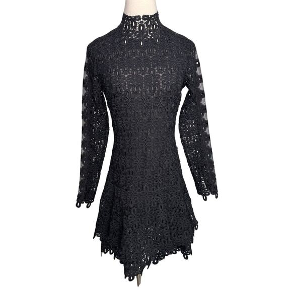Simkhai Signature Joy Guipure Lace Mini Dress Black Taylor Swift size 4 - Picture 9 of 16
